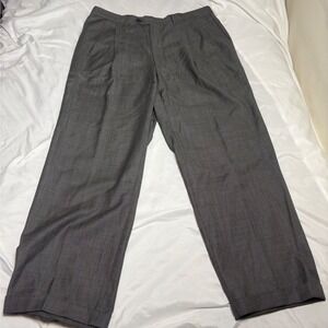 Pazoni Dress Pants Mens 38 Grey Good Pleated 100% Wool Made in Italy Como 2 1846